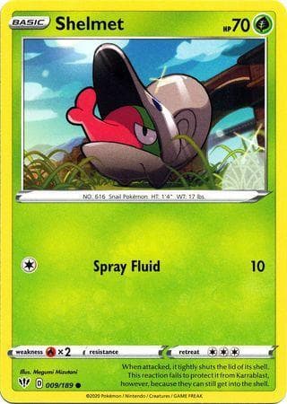 Carta Shelmet (9/189) do set Escuridão Incandescente — Pokémon TCG | Bynx