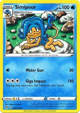 Carta Simipour (42/189) do set Escuridão Incandescente — Pokémon TCG | Bynx