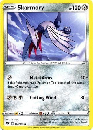 Carta Skarmory (120/189) do set Escuridão Incandescente — Pokémon TCG | Bynx