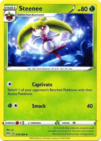 Carta Steenee (15/189) do set Escuridão Incandescente — Pokémon TCG | Bynx