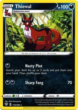 Carta Thievul (113/189) do set Escuridão Incandescente — Pokémon TCG | Bynx