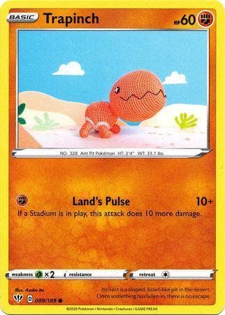 Carta Trapinch (89/189) do set Escuridão Incandescente — Pokémon TCG | Bynx