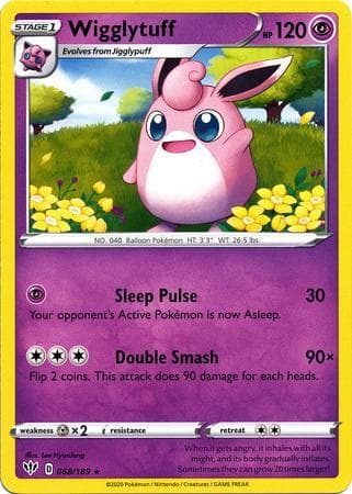 Carta Wigglytuff (68/189) do set Escuridão Incandescente — Pokémon TCG | Bynx