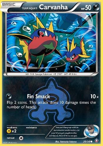 Carta Carvanha da Equipe Aqua / Team Aqua — Pokémon TCG | Bynx
