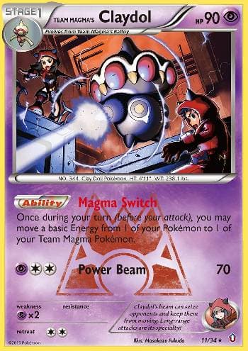 Carta Claydol da Equipe Magma / Team Magma — Pokémon TCG | Bynx