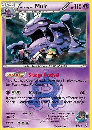 Carta Muk da Equipe Aqua / Team Aqua — Pokémon TCG | Bynx