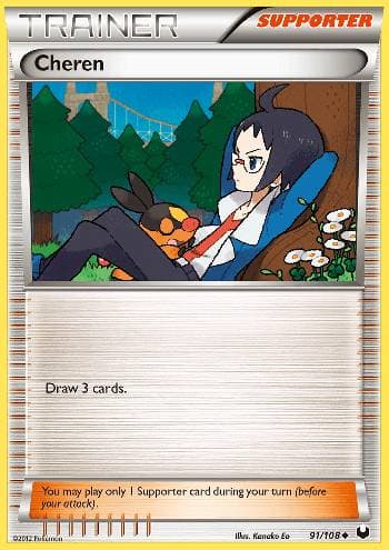 Carta Cheren (91/108) do set Exploradores da Escuridão — Pokémon TCG | Bynx