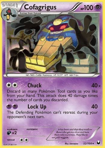 Carta Cofagrigus (52/108) do set Exploradores da Escuridão — Pokémon TCG | Bynx