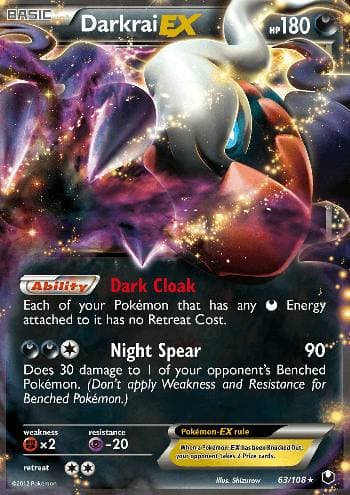 Carta Darkrai-EX (63/108) do set Exploradores da Escuridão — Pokémon TCG | Bynx