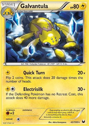 Carta Galvantula (43/108) do set Exploradores da Escuridão — Pokémon TCG | Bynx