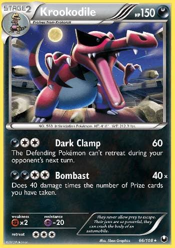 Carta Krookodile (66/108) do set Exploradores da Escuridão — Pokémon TCG | Bynx