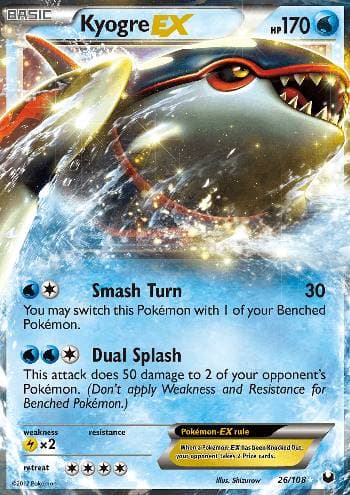 Carta Kyogre-EX (26/108) do set Exploradores da Escuridão — Pokémon TCG | Bynx