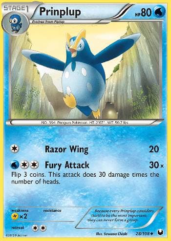 Carta Prinplup (28/108) do set Exploradores da Escuridão — Pokémon TCG | Bynx