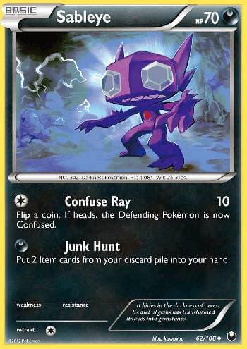 Carta Sableye (62/108) do set Exploradores da Escuridão — Pokémon TCG | Bynx