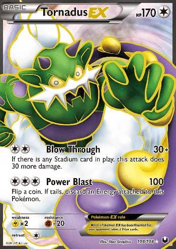 Carta Tornadus-EX (108/108) do set Exploradores da Escuridão — Pokémon TCG | Bynx