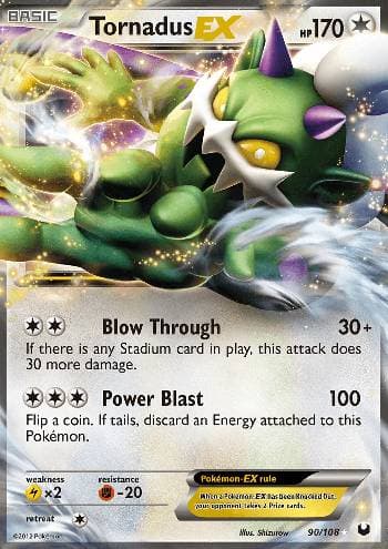 Carta Tornadus-EX (90/108) do set Exploradores da Escuridão — Pokémon TCG | Bynx