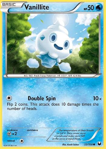 Carta Vanillite (33/108) do set Exploradores da Escuridão — Pokémon TCG | Bynx