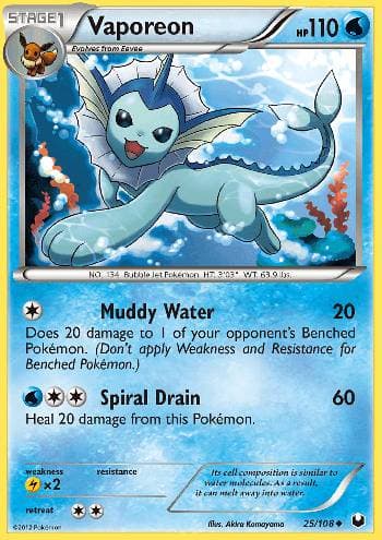 Vaporeon (25/108) — Exploradores da Escuridão