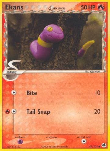 Carta Ekans (47/101) do set Dragon Frontiers — Pokémon TCG | Bynx