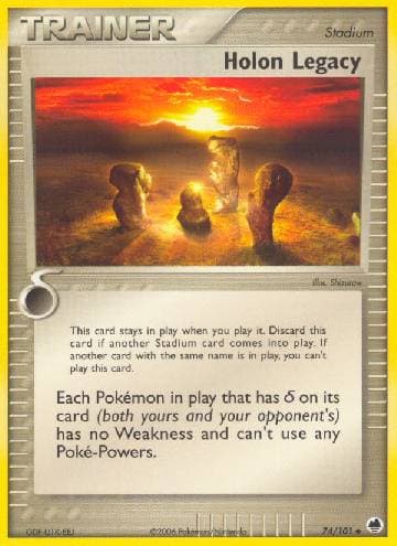 Carta Holon Legacy (74/101) do set Dragon Frontiers — Pokémon TCG | Bynx