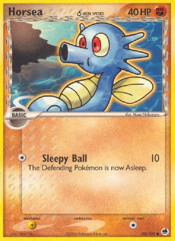 Carta Horsea (50/101) do set Dragon Frontiers — Pokémon TCG | Bynx