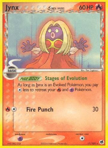 Carta Jynx (17/101) do set Dragon Frontiers — Pokémon TCG | Bynx