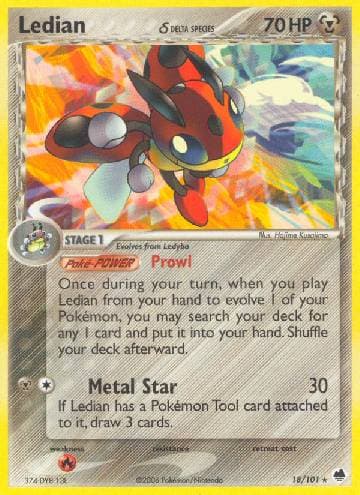 Carta Ledian (18/101) do set Dragon Frontiers — Pokémon TCG | Bynx