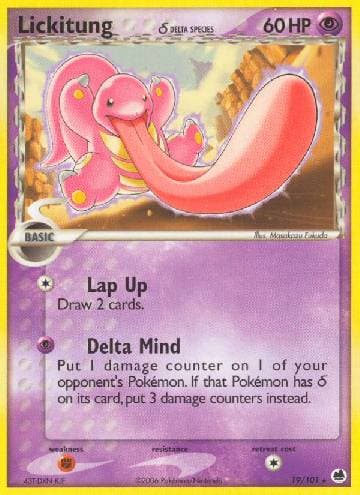Carta Lickitung (19/101) do set Dragon Frontiers — Pokémon TCG | Bynx