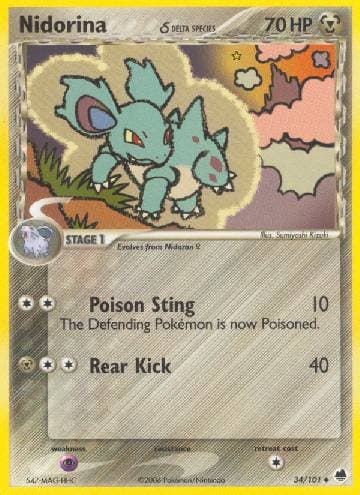 Carta Nidorina (34/101) do set Dragon Frontiers — Pokémon TCG | Bynx