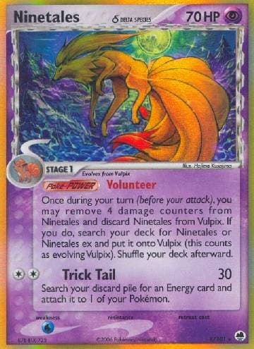 Carta Ninetales (8/101) do set Dragon Frontiers — Pokémon TCG | Bynx