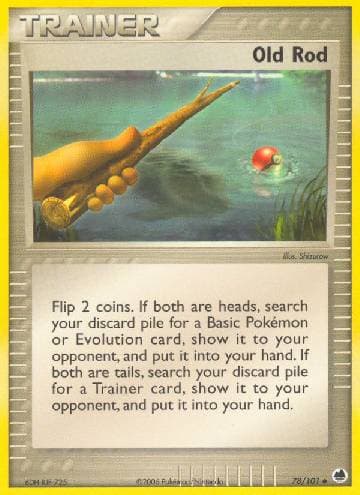 Carta Old Rod (78/101) do set Dragon Frontiers — Pokémon TCG | Bynx
