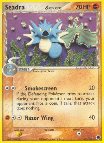 Carta Seadra (22/101) do set Dragon Frontiers — Pokémon TCG | Bynx