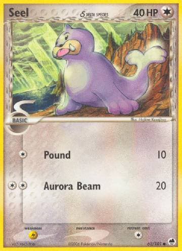 Carta Seel (62/101) do set Dragon Frontiers — Pokémon TCG | Bynx