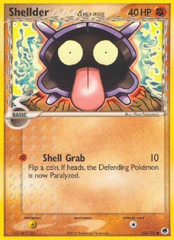 Carta Shellder (63/101) do set Dragon Frontiers — Pokémon TCG | Bynx