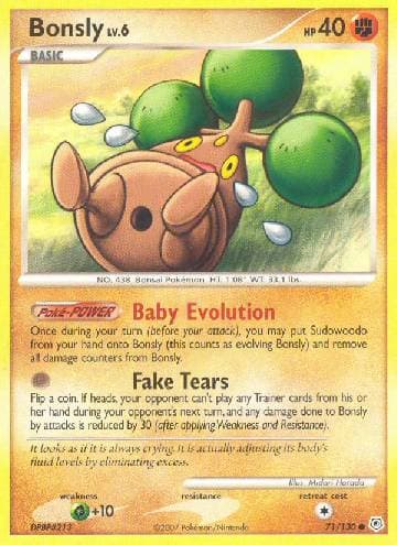Carta Bonsly (71/130) do set Diamante & Pérola — Pokémon TCG | Bynx