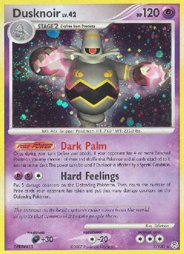 Carta Dusknoir (2/130) do set Diamante & Pérola — Pokémon TCG | Bynx