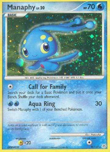 Carta Manaphy (9/130) do set Diamante & Pérola — Pokémon TCG | Bynx