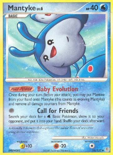 Carta Mantyke (55/130) do set Diamante & Pérola — Pokémon TCG | Bynx