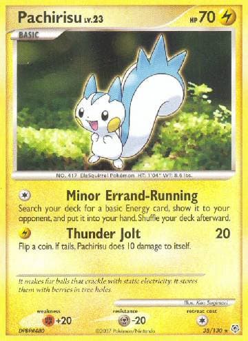 Carta Pachirisu (35/130) do set Diamante & Pérola — Pokémon TCG | Bynx
