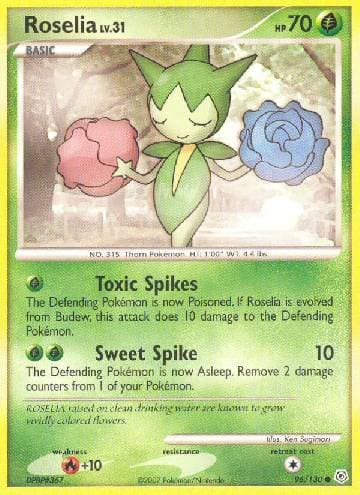 Carta Roselia (96/130) do set Diamante & Pérola — Pokémon TCG | Bynx