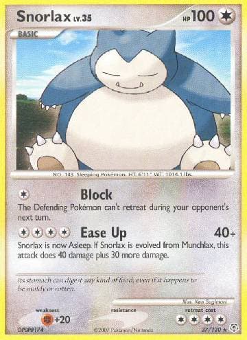 Carta Snorlax (37/130) do set Diamante & Pérola — Pokémon TCG | Bynx