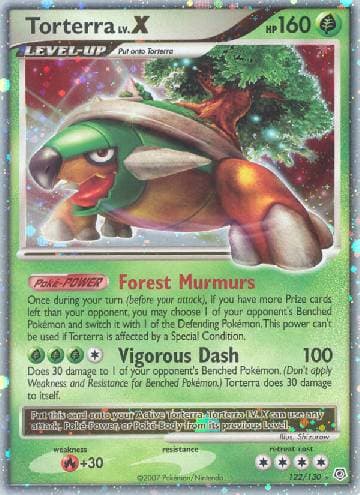 Carta Torterra LV.X (122/130) do set Diamante & Pérola — Pokémon TCG | Bynx
