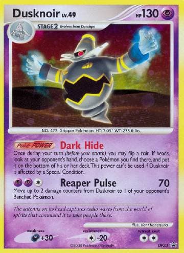 Carta Dusknoir (DP33/56) do set Diamante & Pérola Promos — Pokémon TCG | Bynx