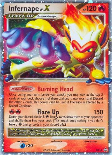 Carta Infernape LV.X (DP10/56) do set Diamante & Pérola Promos — Pokémon TCG | Bynx