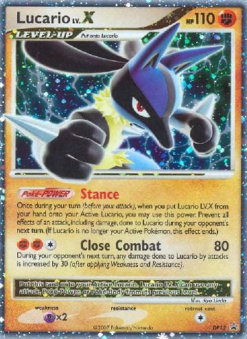 Carta Lucario LV.X (DP12/56) do set Diamante & Pérola Promos — Pokémon TCG | Bynx