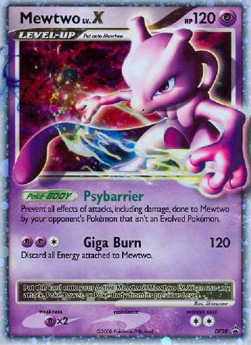 Mewtwo LV.X (DP28/56) — Diamante & Pérola Promos