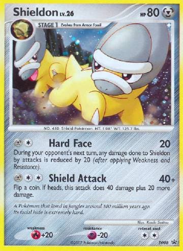 Carta Shieldon (DP08/56) do set Diamante & Pérola Promos — Pokémon TCG | Bynx