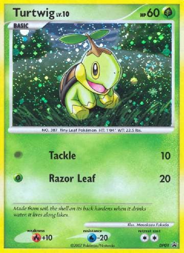 Carta Turtwig (DP01/56) do set Diamante & Pérola Promos — Pokémon TCG | Bynx
