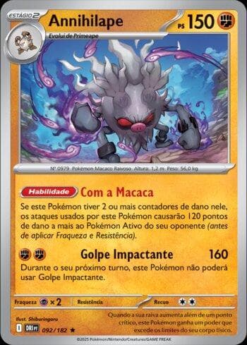 Carta Annihilape (092/182) do set Rivais Predestinados — Pokémon TCG | Bynx