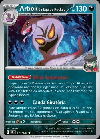 Carta Arbok da Equipe Rocket / Team Rocket — Pokémon TCG | Bynx